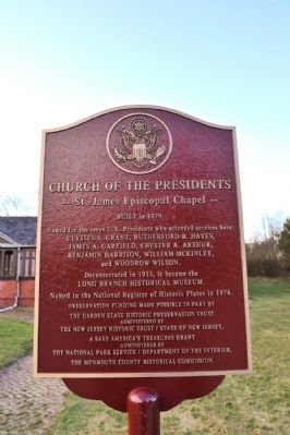 Church of the Presidents Marker image. Click for full size.