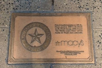 Macy's Department Store Sidewalk Marker image. Click for full size.