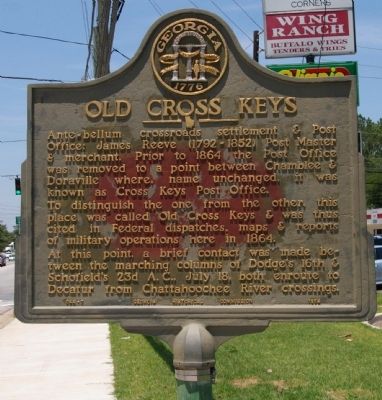 Old Cross Keys Marker. Click for full size. Old Cross Keys Marker image. Click for full size.