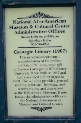 Carnegie Library (1907) Marker image. Click for full size.