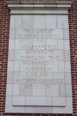 Carnegie Library Wall Marker. Click for full size. Carnegie Library Wall Marker image. Click for full size.