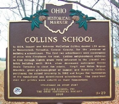 Collins School Marker image. Click for full size.