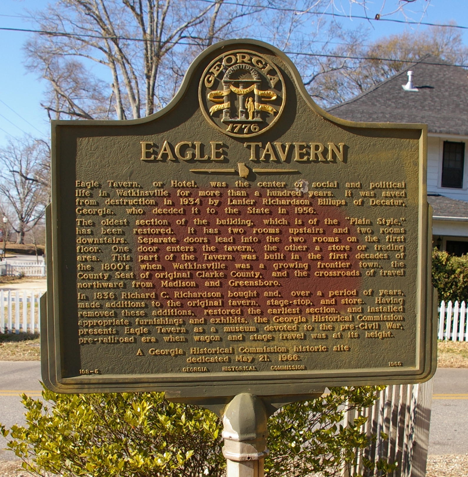 Eagle Tavern Marker