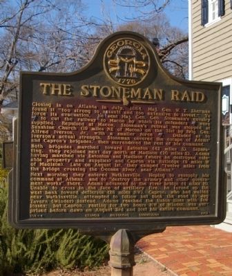 The Stoneman Raid Marker. Click for full size. The Stoneman Raid Marker image. Click for full size.