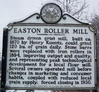 Easton Roller Mill Marker image. Click for full size.