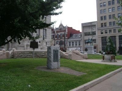 Fayette County World War I Memorial and Fayette County Marker. Click for full size. Fayette County World War I Memorial and Fayette County Marker image. Click for full size.