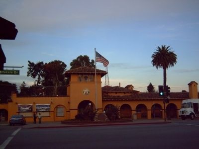 Burlingame Railroad Station and Marker. Click for full size. Burlingame Railroad Station and Marker image. Click for full size.