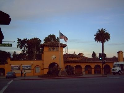 Burlingame Railroad Station and Marker image. Click for full size.