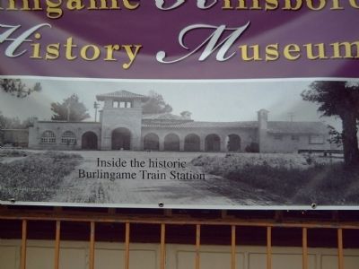 Burlingame Railroad Station, ca 1894.. Click for full size. Burlingame Railroad Station, ca 1894. image. Click for full size.