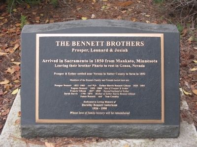 The Bennett Brothers Marker image. Click for full size.