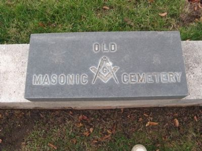 Old Masonic Cemetery Marker image. Click for full size.