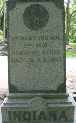 Front of 7th Indiana Infantry Monument image. Click for full size.