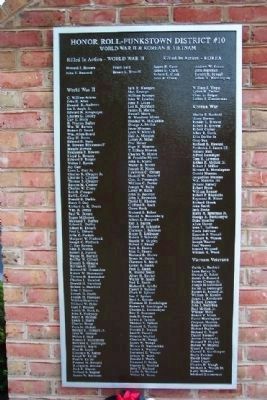 Funkstown District WWII, Korea, and Vietnam Honor Roll image. Click for full size.