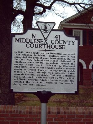 Middlesex County Courthouse Marker image. Click for full size.