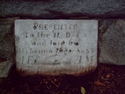 Installation marker at the eastern base of the monument. Click for full size. Installation marker at the eastern base of the monument image. Click for full size.