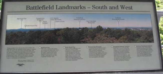 Battlefield Landmarks - South and West Marker image. Click for full size.