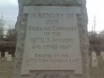 19th U.S. Infantry Marker. Click for full size. 19th U.S. Infantry Marker image. Click for full size.