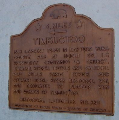 Timbuctoo Marker image. Click for full size.