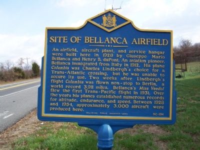 Site of Bellanca Airfield Marker image. Click for full size.