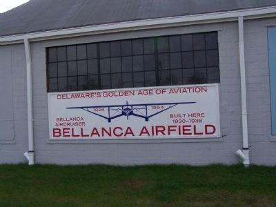 Sign on Hangar image. Click for full size.