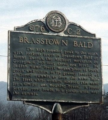 Brasstown Bald Marker image. Click for full size.