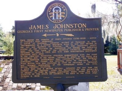 James Johnston Marker. Click for full size. James Johnston Marker image. Click for full size.