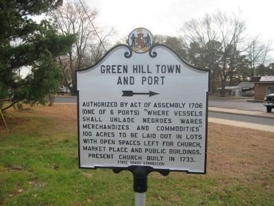 Green Hill Town and Port Marker image. Click for full size.