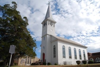 St. John's Lutheran Church and Marker (Front Side) image. Click for full size.