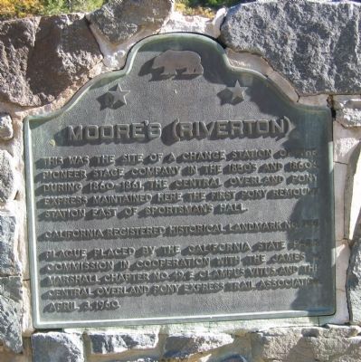 Moore’s (Riverton) Marker. Click for full size. Moore’s (Riverton) Marker image. Click for full size.
