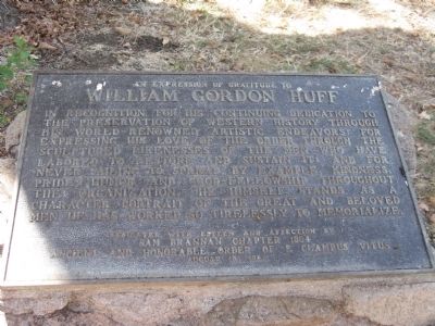 William Gordon Huff Marker image. Click for full size.