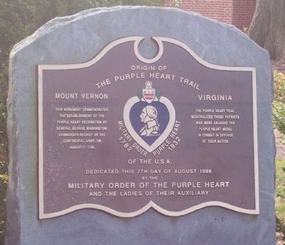 Origin of the Purple Heart Trail Marker image. Click for full size.