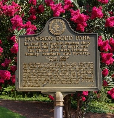 Reverse Side of Hodgson-Dodd Park Marker image. Click for full size.