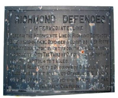 Richmond Defences Marker image. Click for full size.