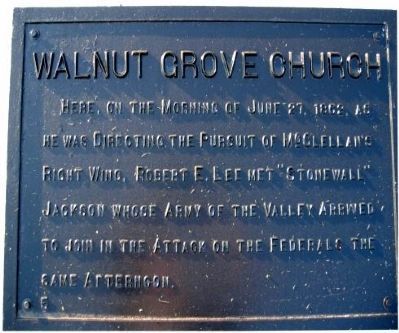Walnut Grove Church Marker image. Click for full size.