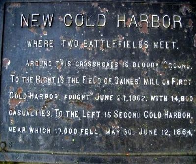 New Cold Harbor Marker image. Click for full size.