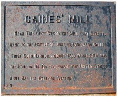 Gaines' Mill Marker image. Click for full size.