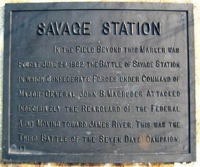 Savage Station Marker. Click for full size. Savage Station Marker image. Click for full size.