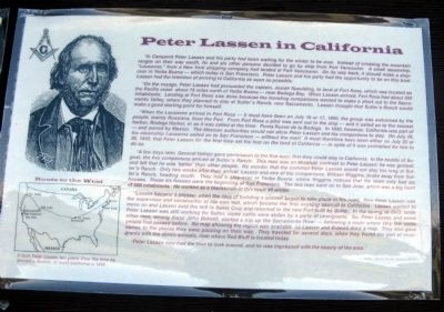 Peter Lassen In California Marker. Click for full size. Peter Lassen In California Marker image. Click for full size.