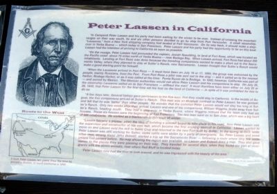 Peter Lassen In California Marker image. Click for full size.