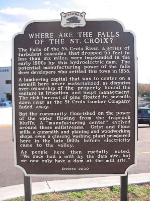 Where are the Falls of the St. Croix? Marker. Click for full size. Where are the Falls of the St. Croix? Marker image. Click for full size.