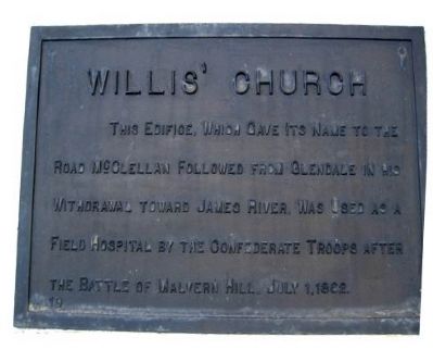 Willis' Church Marker image. Click for full size.