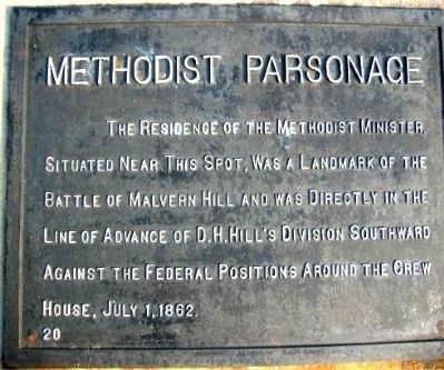 Methodist Parsonage Marker. Click for full size. Methodist Parsonage Marker image. Click for full size.