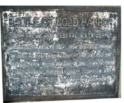 Battle of Cold Harbor Marker image. Click for full size.
