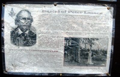 Burial of Peter Lassen Marker image. Click for full size.