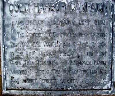 Battle of Cold Harbor Marker. Click for full size. Battle of Cold Harbor Marker image. Click for full size.