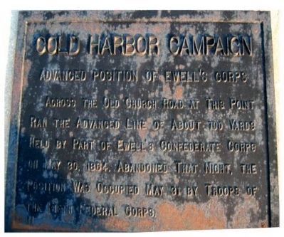 Cold Harbor Campaign Marker image. Click for full size.