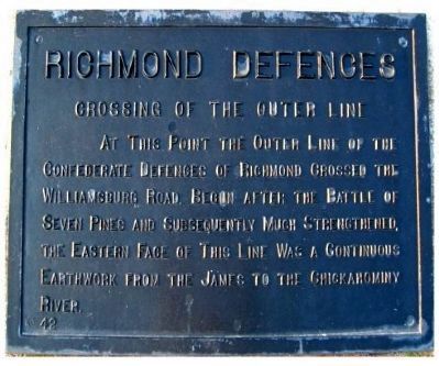 Richmond Defences Marker image. Click for full size.