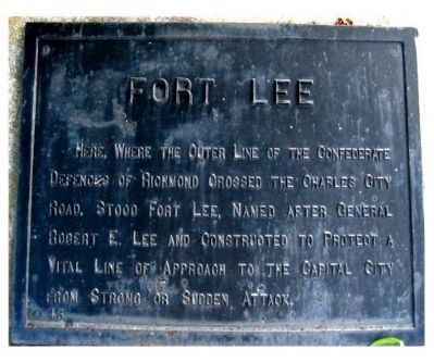 Fort Lee Marker. Click for full size. Fort Lee Marker image. Click for full size.