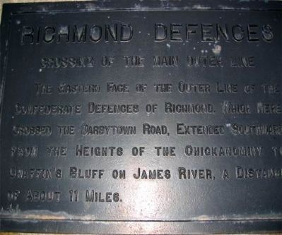 Richmond Defences Marker. Click for full size. Richmond Defences Marker image. Click for full size.