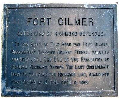 Fort Gilmer Marker image. Click for full size.